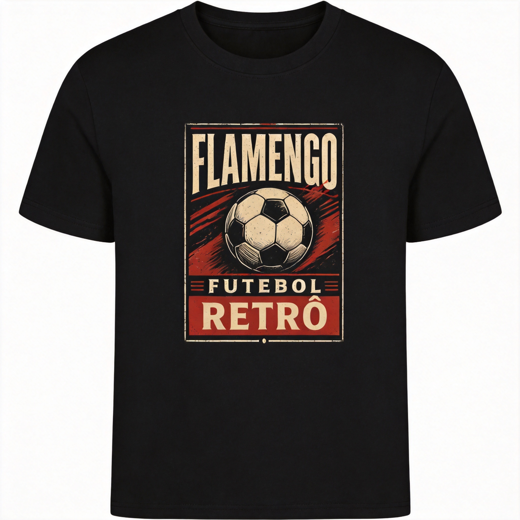 Camiseta Infantil Algodão Flamengo Futebol Retrô