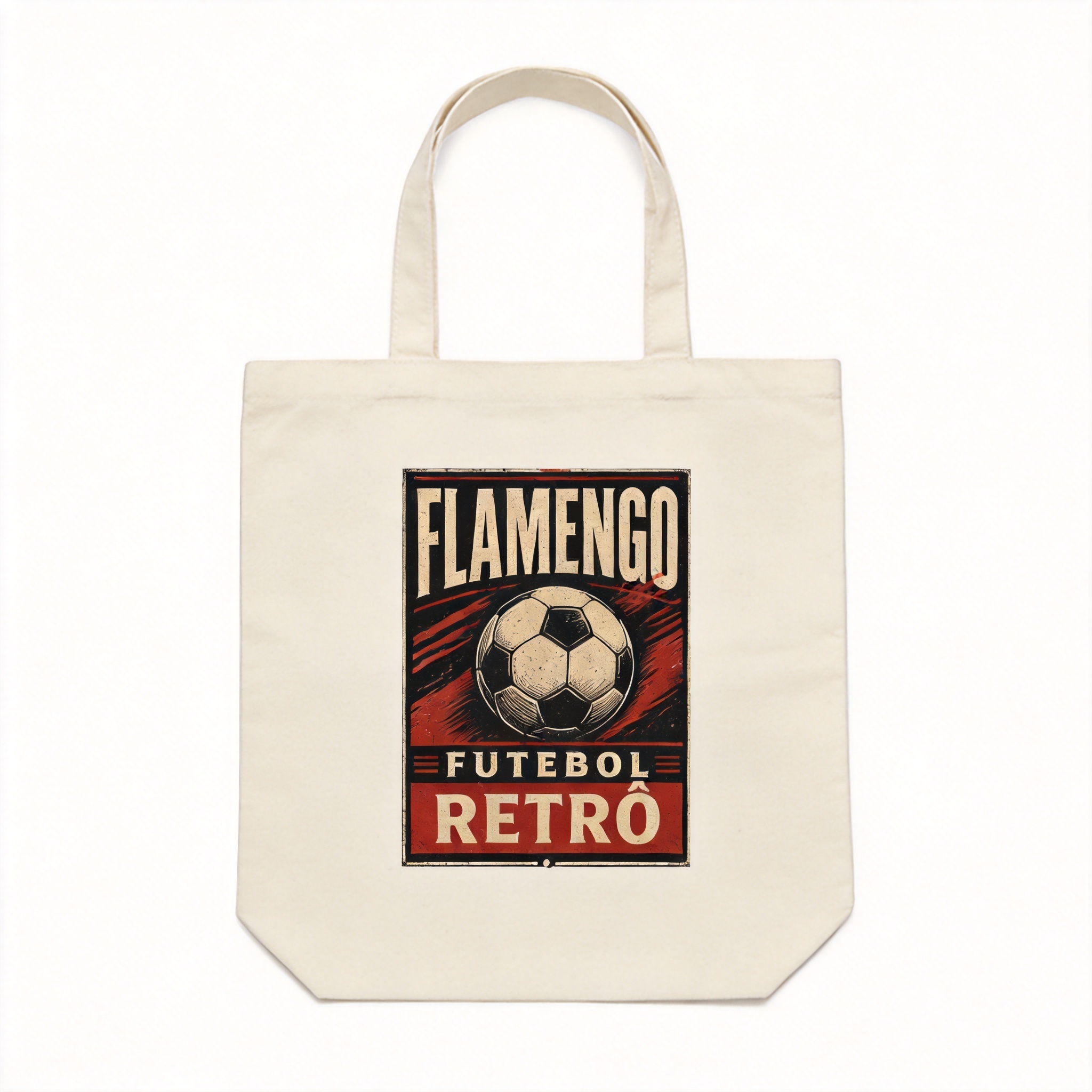 Bolsa de Lona Algodão 80g Flamengo Futebol Retrô (Produzida no Brasil)