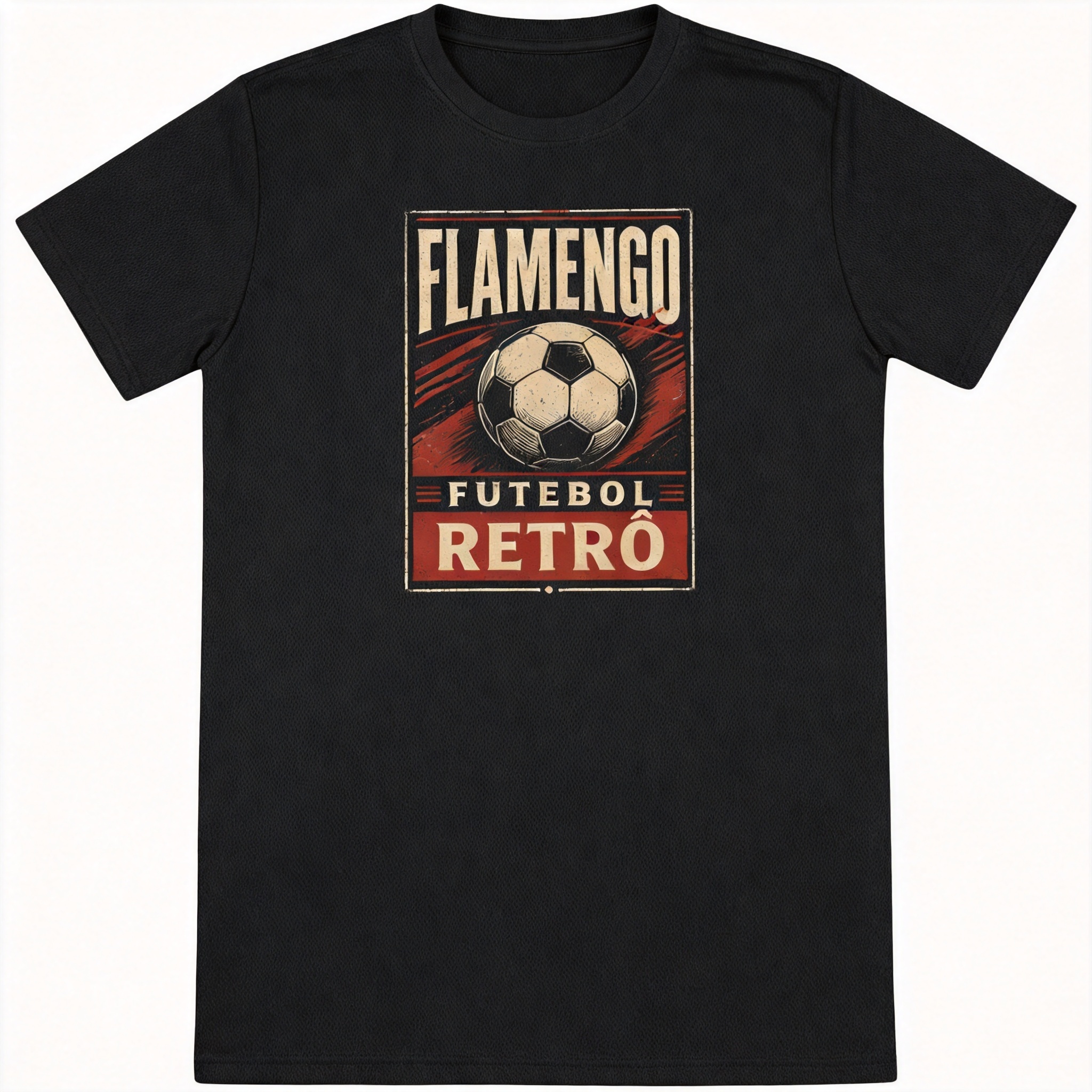 Camiseta Esportiva de Poliéster Flamengo Futebol Retrô