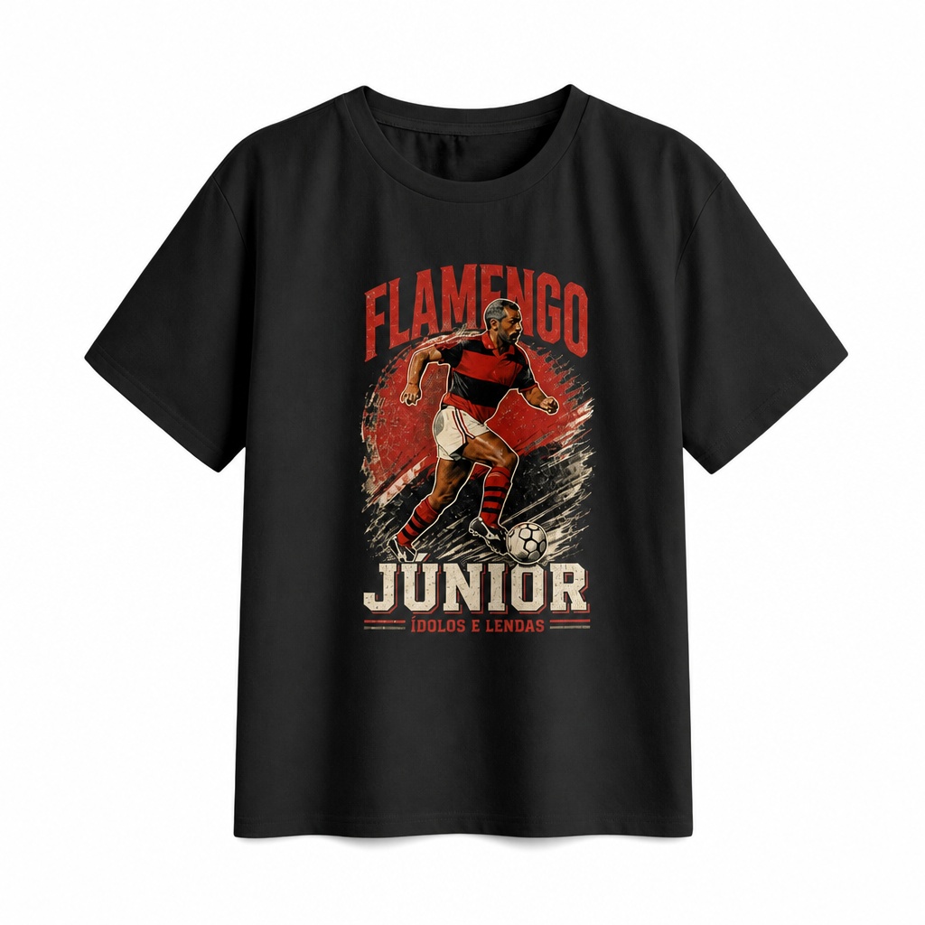 Camiseta Infantil Algodão 180g Flamengo Júnior Ídolos e Lendas