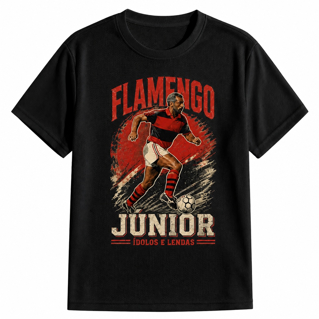 Camiseta Esportiva de Poliéster Flamengo Júnior Ídolos e Lendas