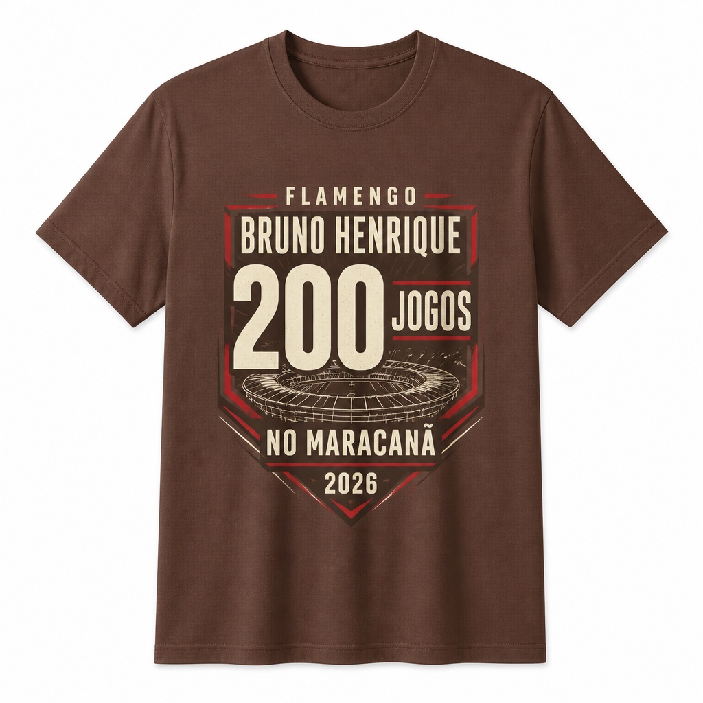Camiseta Comemorativa Bruno Henrique 200 Jogos no Maracanã - Flamengo 2026