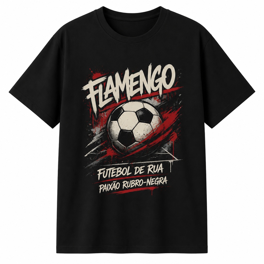Camiseta Flamengo Futebol de Rua - Paixão Rubro-Negra