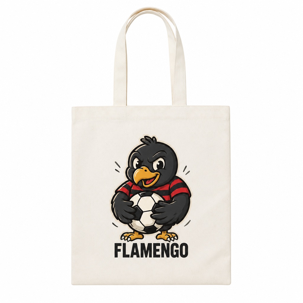 Bolsa de Lona de Algodão 80g - Personagem Urubu Street Flamengo